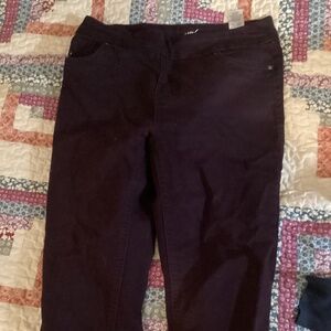 Up! Jeans Plum Burgundy Small Straight-leg No buttons Stretch